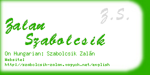 zalan szabolcsik business card